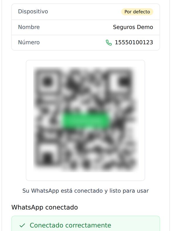 W-WhatsApp: el código QR que se escanea desde el teléfono (de ejemplo y difuminado)
