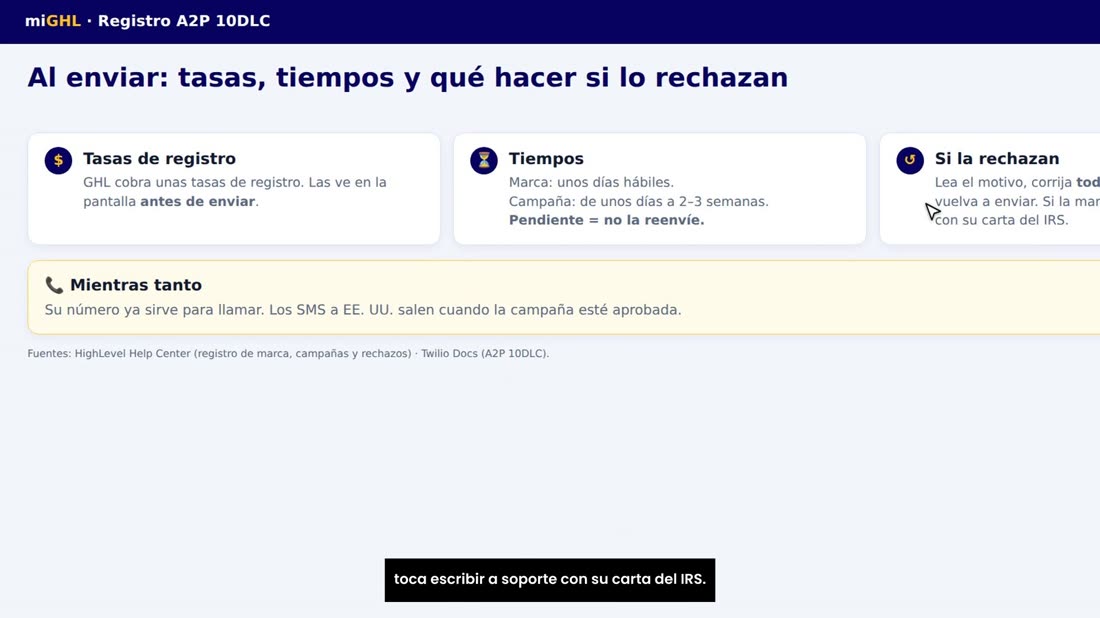 Si se la rechazan, verá el motivo. Corrija todo, no solo ese campo, y vuelva a enviarla. Y si la marca falla tres veces,