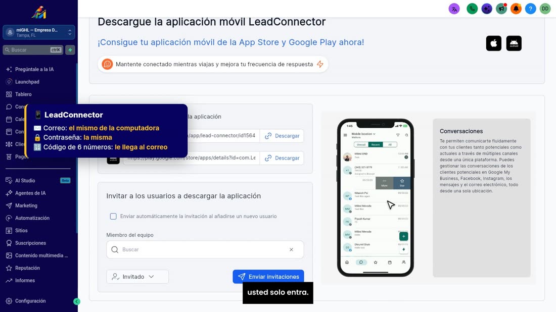 Con miGHL esto ya le viene listo: su usuario ya está creado, usted solo entra.