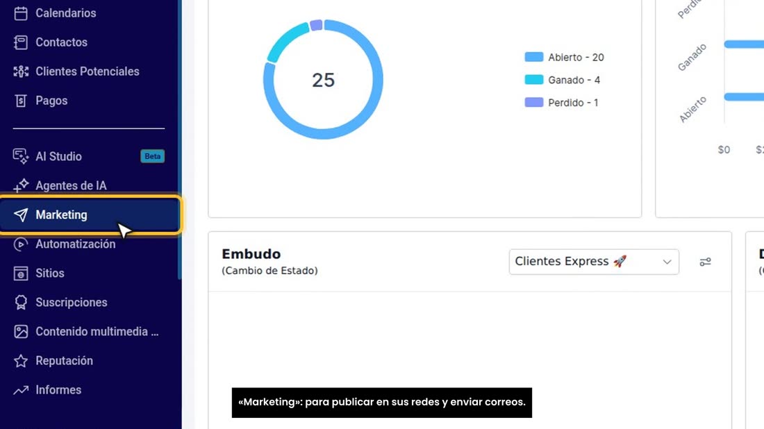 «Marketing»: para publicar en sus redes y enviar correos.
