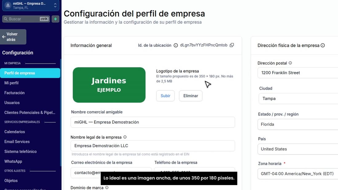 Lo ideal es una imagen ancha, de unos 350 por 180 píxeles.