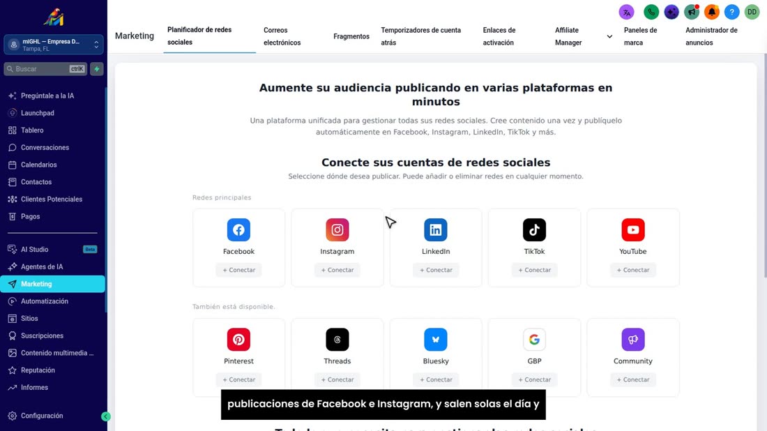 Con el Planificador de redes sociales deja preparadas sus publicaciones de Facebook e Instagram, y salen solas el día y 