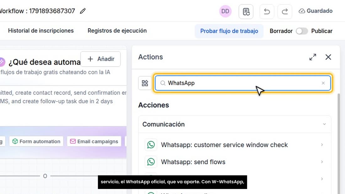 Ojo: no use los pasos que se llaman «WhatsApp». Son de otro servicio, el WhatsApp oficial, que va aparte. Con W-WhatsApp