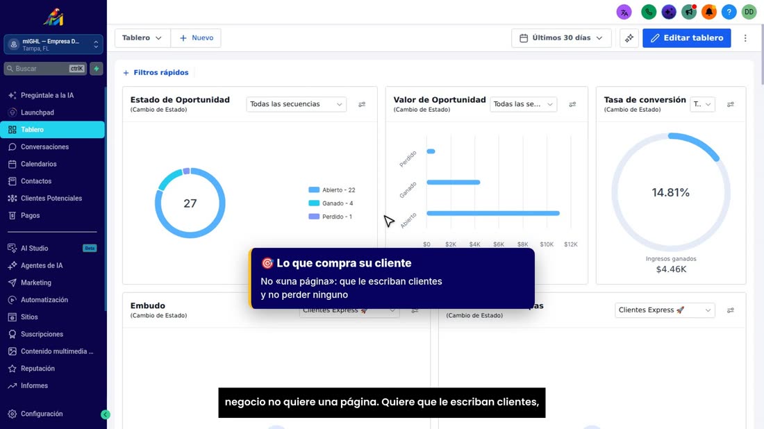 Si hoy usted vende páginas web, ya lo sabe: el dueño del negocio no quiere una página. Quiere que le escriban clientes, 