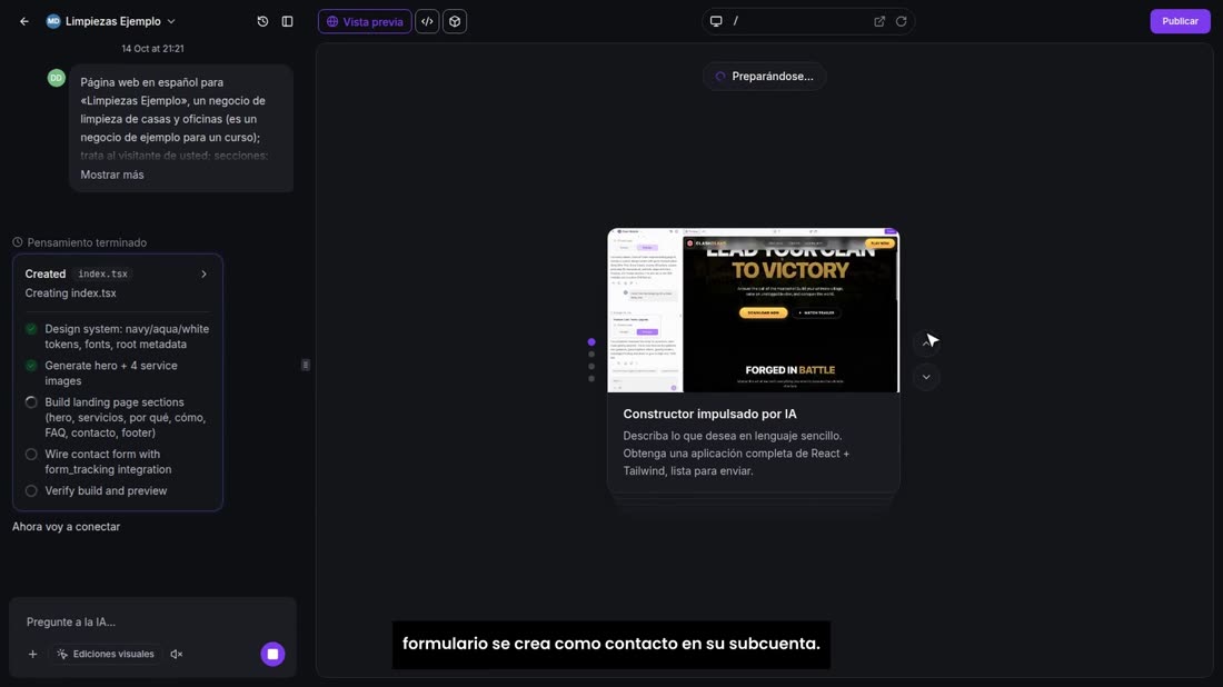 En un momento le pregunta si quiere conectar los formularios al CRM. Pulse «Conectar»: así, cada persona que rellene el 