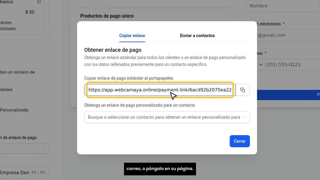 Ahí tiene su enlace: cópielo y mándelo por WhatsApp, por correo, o póngalo en su página.