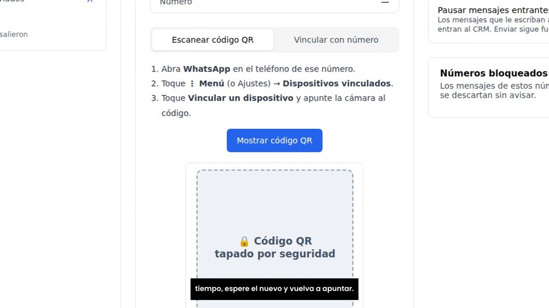 El código cambia solo cada treinta segundos. Si no lo lee a tiempo, espere el nuevo y vuelva a apuntar.
