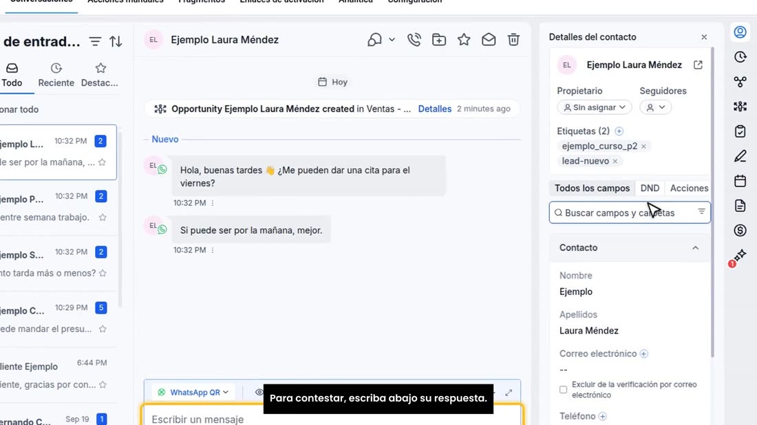 Para contestar, escriba abajo su respuesta.