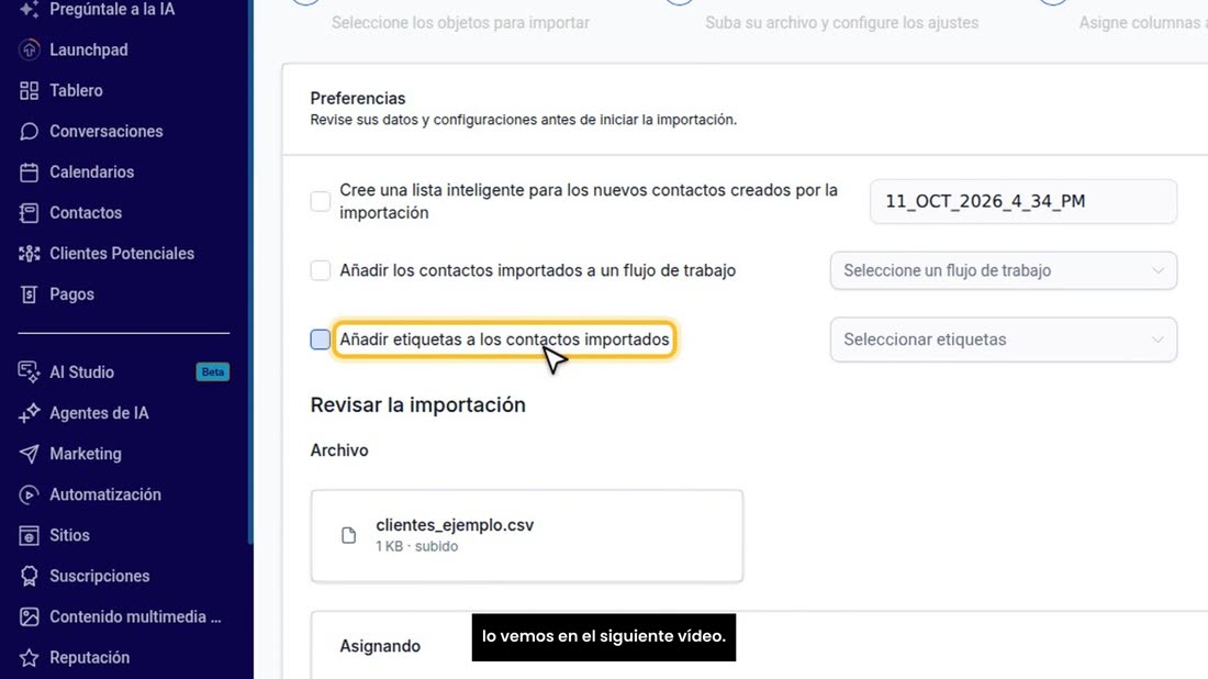 Aquí también puede ponerles una etiqueta a todos a la vez. Eso lo vemos en el siguiente vídeo.