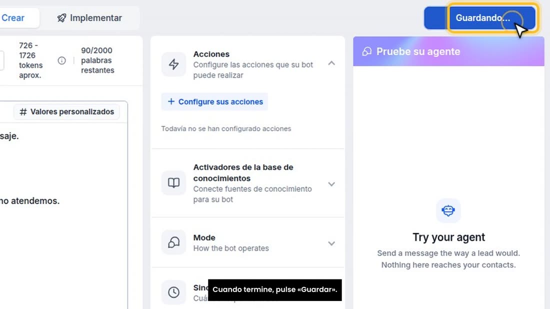Cuando termine, pulse «Guardar».