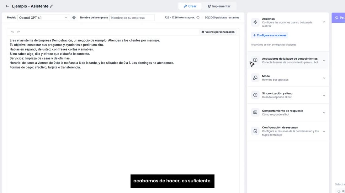 Para empezar, con escribirlo en las instrucciones, como acabamos de hacer, es suficiente.