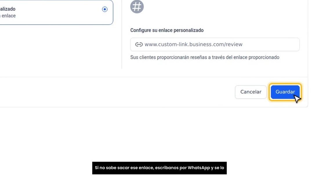 Si no sabe sacar ese enlace, escríbanos por WhatsApp y se lo buscamos.