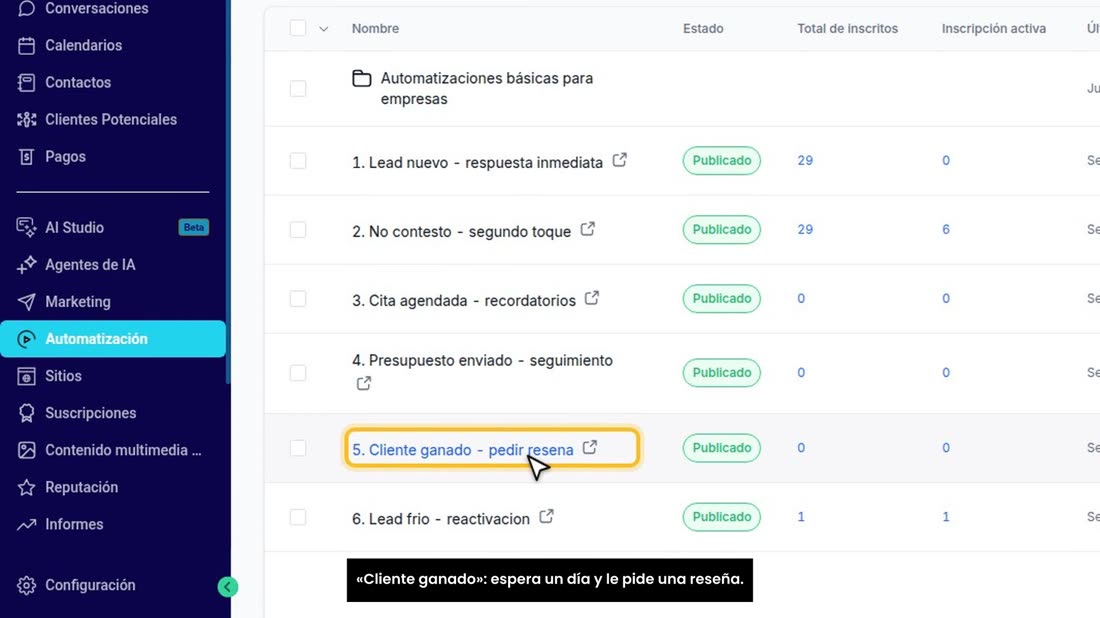 «Cliente ganado»: espera un día y le pide una reseña.