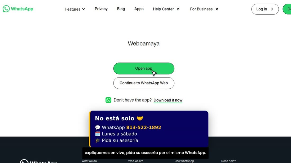 Le contestamos de lunes a sábado. Y si prefiere que se lo expliquemos en vivo, pida su asesoría por el mismo WhatsApp.