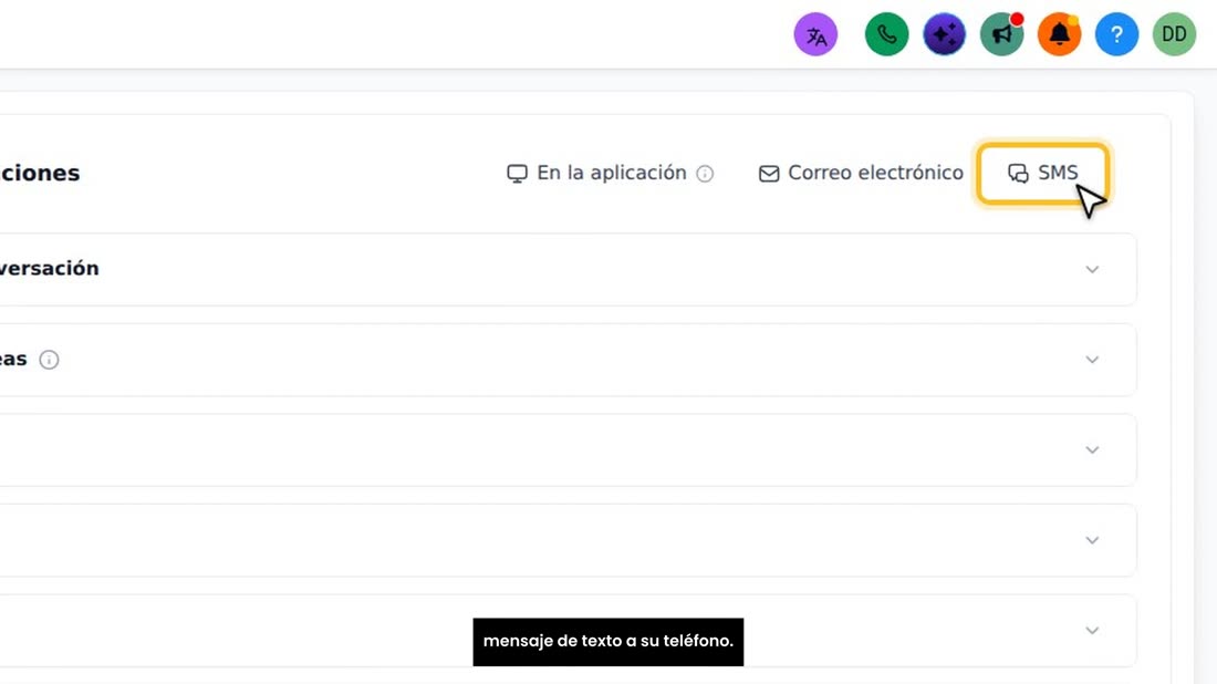 «Correo electrónico» le llega a su correo. Y «SMS» es un mensaje de texto a su teléfono.