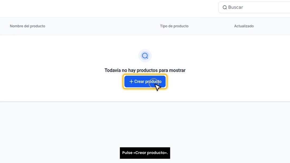 Pulse «Crear producto».