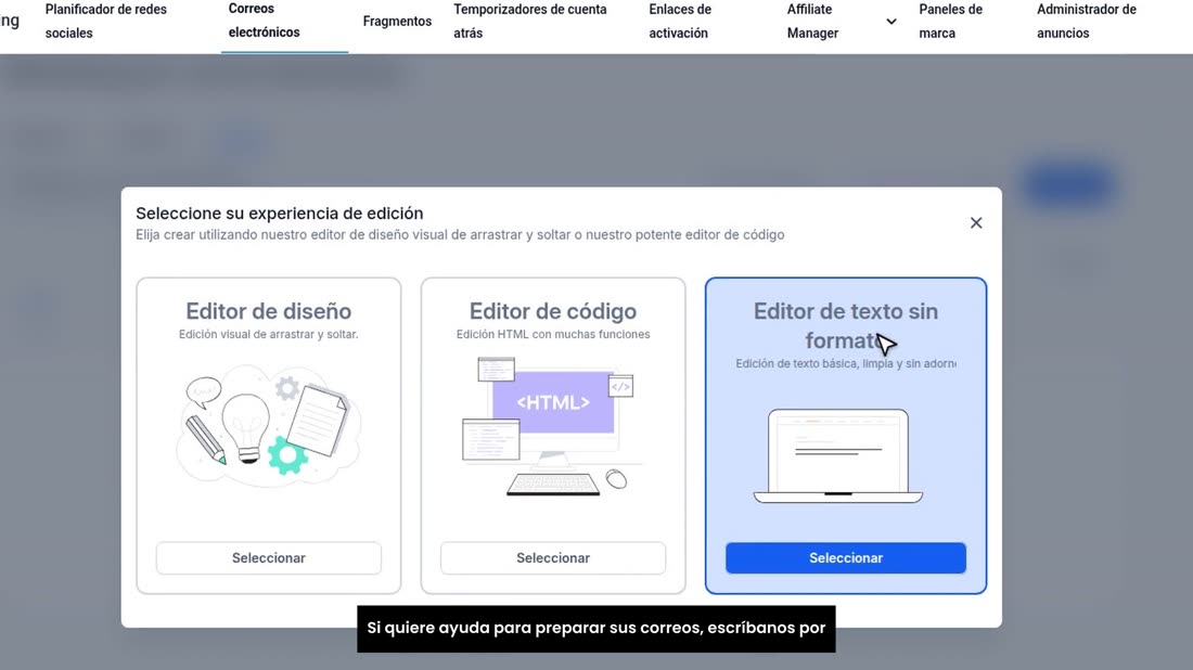 Si quiere ayuda para preparar sus correos, escríbanos por WhatsApp.