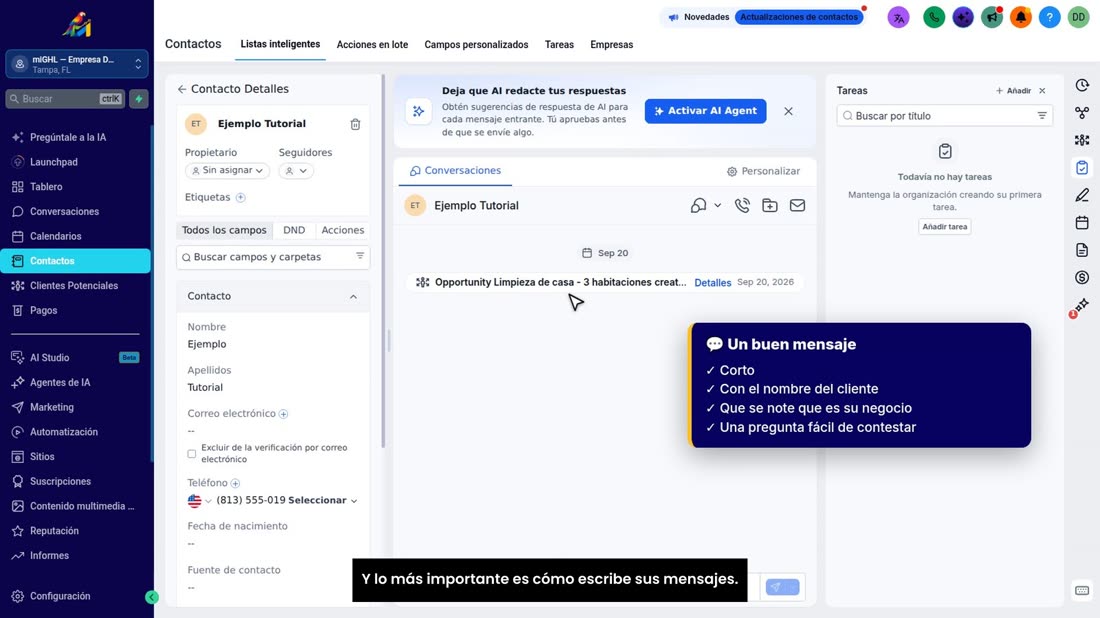 Y lo más importante es cómo escribe sus mensajes.