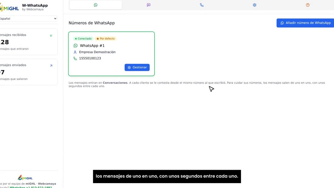 Por eso, con miGHL esto ya le viene listo: W-WhatsApp manda los mensajes de uno en uno, con unos segundos entre cada uno