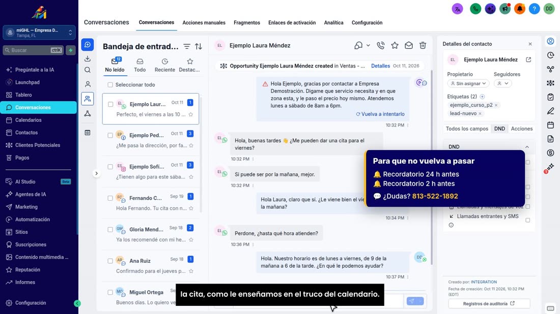 Y para que no vuelva a pasar, use los recordatorios antes de la cita, como le enseñamos en el truco del calendario.